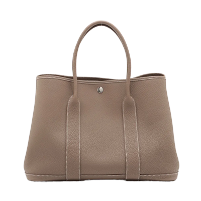 エルメス ガーデンパーティ36 PM ブッフル×トワルアッシュ ベージュ シルバー