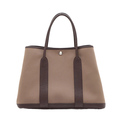 エルメス ガーデンパーティ36 PM ブッフル×トワルアッシュ ベージュ シルバー
