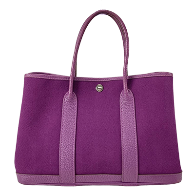 エルメス ガーデンパーティTPM カシス トワルシェブロン×レザー