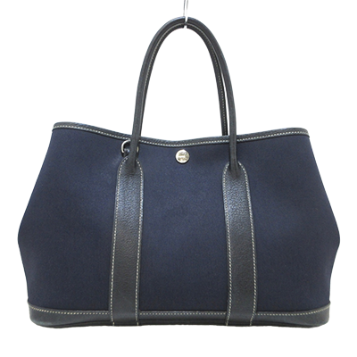 エルメス ガーデンパーティTPM ネイビー×黒 トワルオフィシエ×レザー