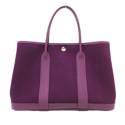 エルメス ガーデンパーティTPM カシス トワルシェブロン×レザー