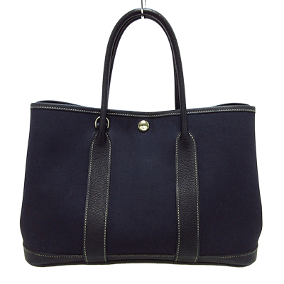 エルメス ガーデンパーティTPM ブルーインディゴ トワルオフィシエ×レザー