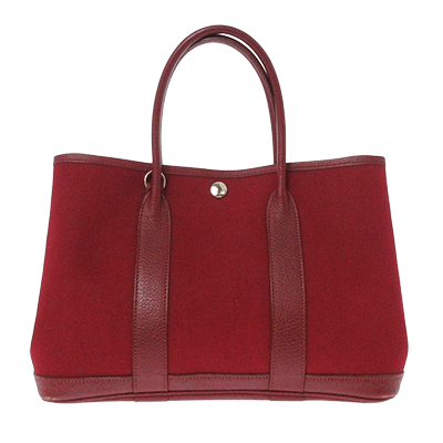 エルメス ガーデンパーティTPM ルージュインペリアル トワルオフィシエ×レザー