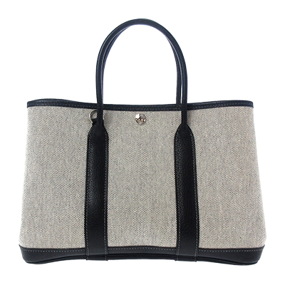 エルメス ガーデンパーティTPM アイボリー×黒 トワルアッシュ×レザー