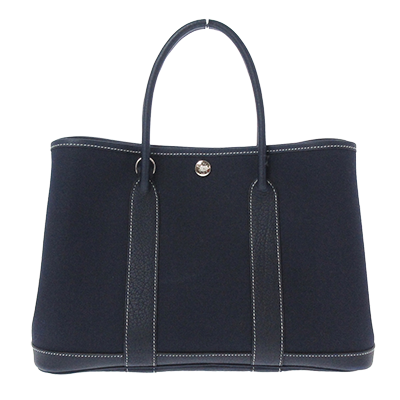 エルメス ガーデンパーティTPM ダークネイビー トワルオフィシエ×レザー