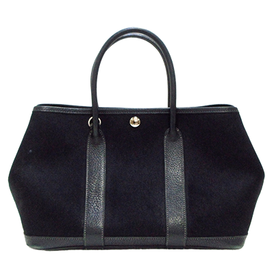 エルメス ガーデンパーティTPM 黒 トワルオフィシエ×レザー