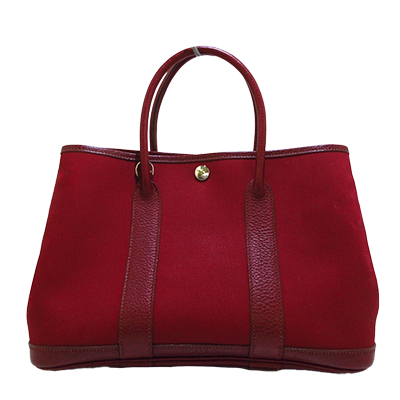 エルメス ガーデンパーティTPM ボルドー トワルオフィシエ×レザー