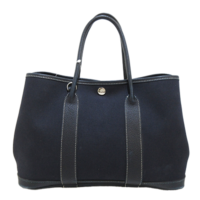 エルメス ガーデンパーティTPM ネイビー トワルオフィシエ×レザー