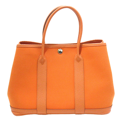 エルメス ガーデンパーティTPM オレンジ トワルオフィシエ×レザー