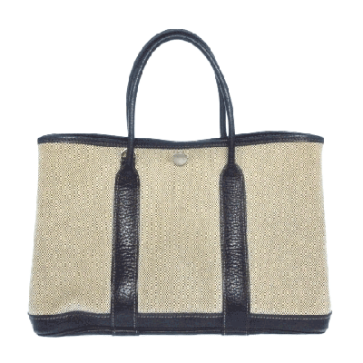エルメス ガーデンパーティTPM アイボリー×黒 トワルアッシュ×レザー