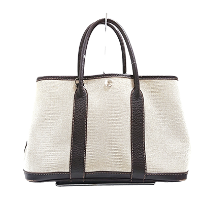 エルメス ガーデンパーティTPM ベージュ×ダークブラウン トワルアッシュ×レザー