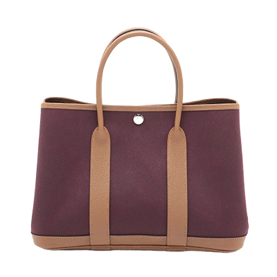 エルメス ガーデンパーティTTPM トワルアッシュ×ブッフルスキッパー ポーチ レッド シルバー