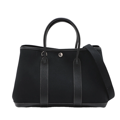 エルメス ガーデンパーティTPM トワルオフィシエ×ネゴンダ ブラック シルバー