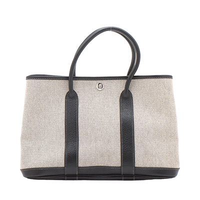エルメス ガーデンパーティTPM ブッフル×トワルアッシュ ブラック シルバー