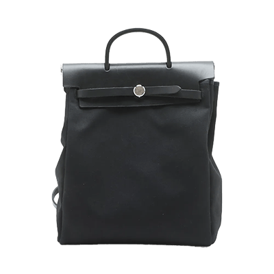 エルメス エールバッグアドPM トワルオフィシエxヴァッシュハンター ブラック シルバー