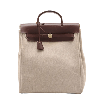 エルメス エールバッグアドPM トワルアッシュ ブラウン ゴールド