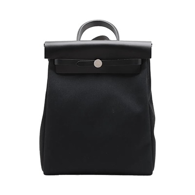 エルメス エールバッグ ジップ アドPM トワルオフィシエ×カーフレザー ブラック シルバー