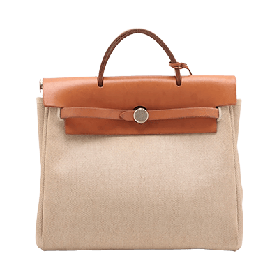 エルメス エールバッグアドPM トワルアッシュ×ヴァッシュハンター ベージュ シルバー