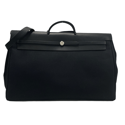 エルメス エールバッグGM 黒 ボックスカーフ×トワルオフィシエ