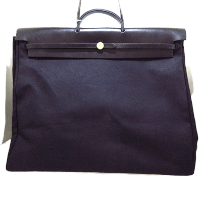 エルメス エールバッグGM 黒 トワルオフィシエ×レザー