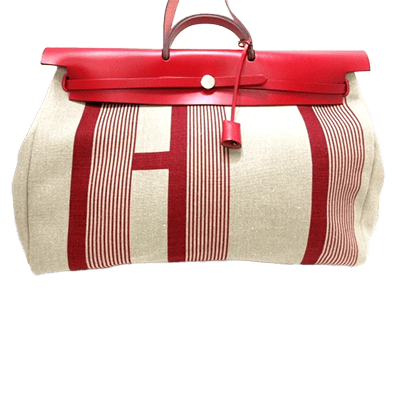 エルメス エールバッグジップGM アイボリー×レッド トワルドゥキャンプ×ヴァッシュハンター