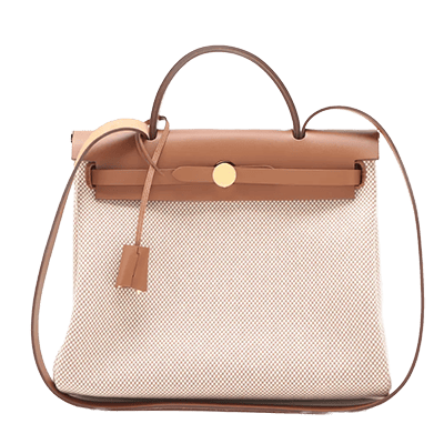 エルメス エールバッグ ジップ 31 トワルGM ゴールド ゴールド