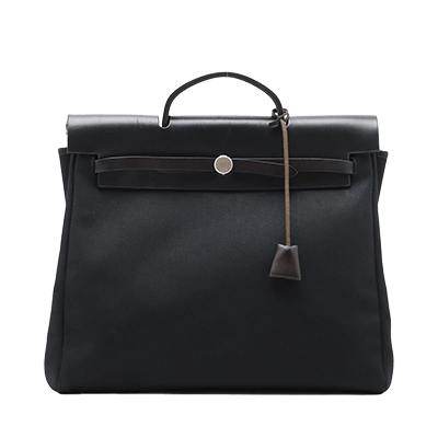 エルメス エールバッグGM トワルオフィシエ×ヴァッシュハンター ブラック シルバー