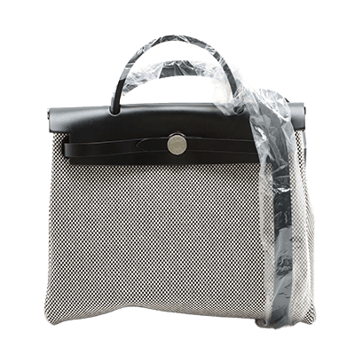 エルメス エールバッグジップPM トワルGM ブラック シルバー