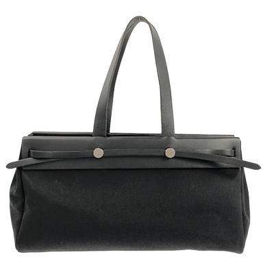 エルメス エールバッグ カバスMM 黒 トワルオフィシエ×ボックスカーフ