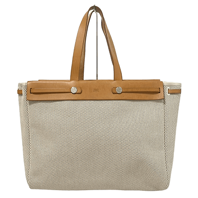 エルメス エールバッグ カバスMM ベージュ×ブラウン×ライトブラウン トワルGM×トワルオフィシエ