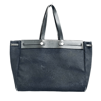 エルメス エールバッグ カバスMM 黒 ボックスカーフ×トワルオフィシエ