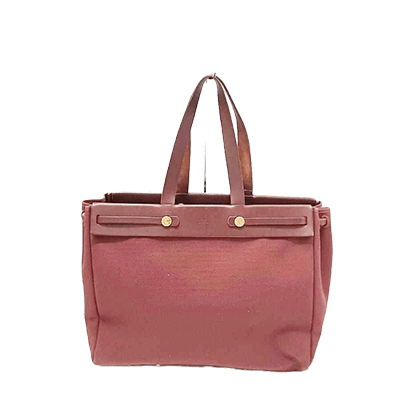 エルメス エールバッグ カバスMM ダークブラウン トワルアッシュ×レザー