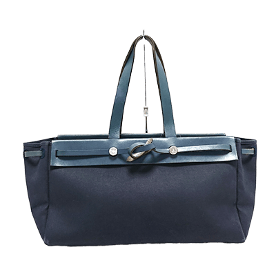 エルメス エールバッグ カバスMM ダークネイビー×ネイビー トワルオフィシエ×ボックスカーフ