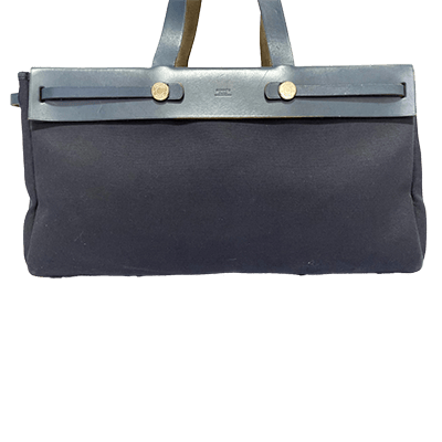 エルメス エールバッグ カバスMM ダークネイビー×ネイビー トワルアッシュ×ボックスカーフ