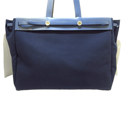 エルメス エールバッグ カバスMM ネイビー トワルオフィシエ×ボックスカーフ