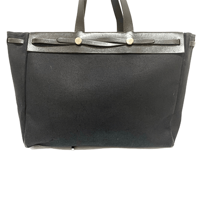 エルメス エールバッグ カバスMM 黒 トワルオフィシエ×ボックスカーフ