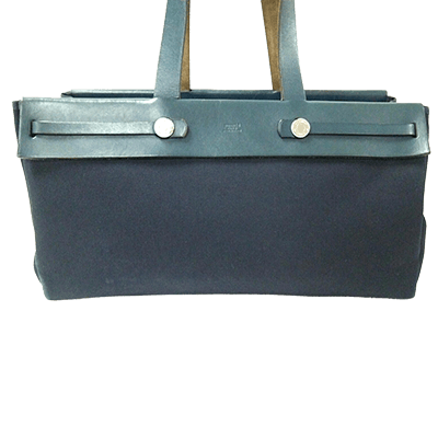 エルメス エールバッグ カバスMM ダークネイビー×ネイビー トワルオフィシエ×ボックスカーフ