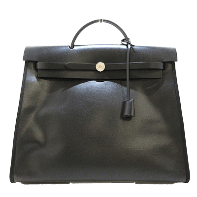 エルメス エールバッグジップMM 黒 トワルアッシュベルリンヌ×ヴァッシュハンター