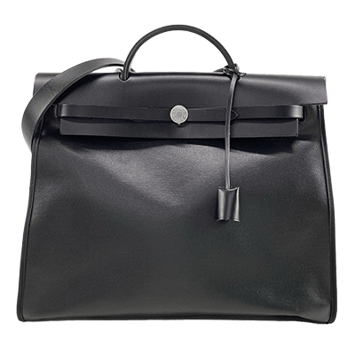 エルメス エールバッグジップMM 黒 トワルアッシュベルリンヌ×ヴァッシュハンター
