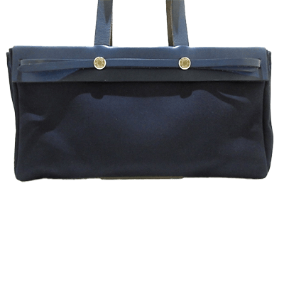 エルメス エールバッグ カバスMM ネイビー トワルオフィシエ×ボックスカーフ