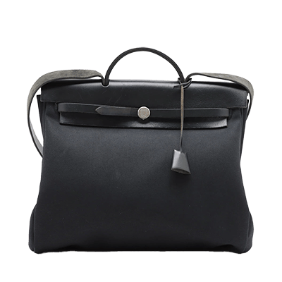 エルメス エールバッグMM トワルオフィシエ×ヴァッシュハンター ブラック シルバー