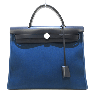 エルメス エールバッグジップPM ディープブルー×ブルーインディゴ トワルミリタリー×ヴァッシュハンター