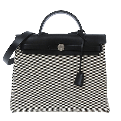 エルメス エールバッグジップPM 白×黒 トワルGM×ヴァッシュハンター