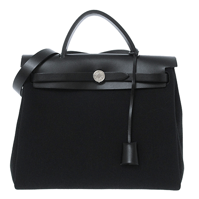 エルメス エールバッグジップPM 黒 トワルミリタリー×ヴァッシュハンター