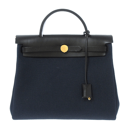 エルメス エールバッグジップPM ネイビー×黒 トワルミリタリー×ヴァッシュハンター