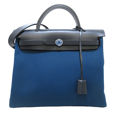 エルメス エールバッグジップPM ブルーマリン×黒 トワルミリタリー×ヴァッシュハンター