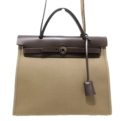 エルメス エールバッグジップPM ダークブラウン トワルオフィシエ×ボックスカーフ