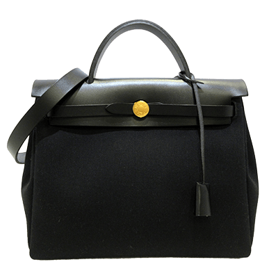 エルメス エールバッグジップPM 黒 トワルミリタリー×ヴァッシュハンター