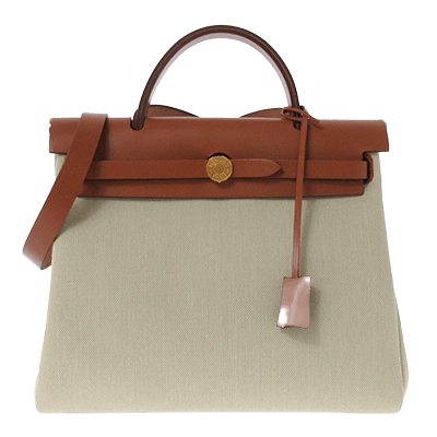 エルメス エールバッグジップPM ベージュ×ゴールド トワルミリタリー×ヴァッシュハンター