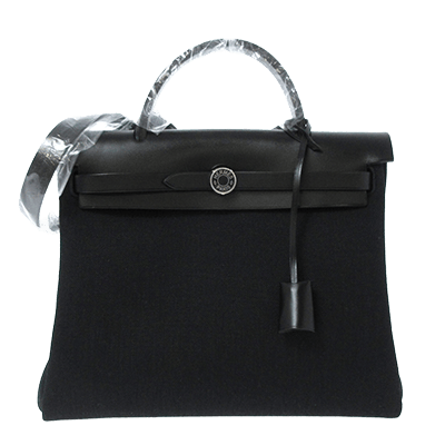 エルメス エールバッグジップPM 黒 トワルミリタリー×ヴァッシュハンター